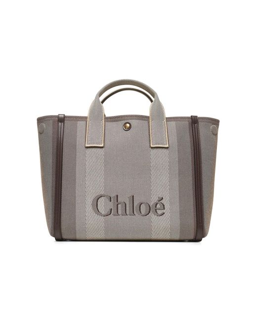 Chloé Gray Carry Tote Bag
