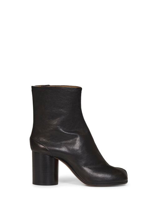 Maison Margiela Black Nappa Leather Tabi Ankle Boots