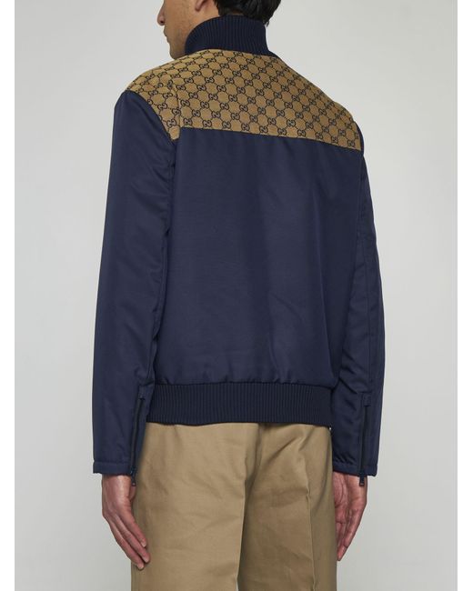 Gucci Blue GG Motif Nylon Jacket for men