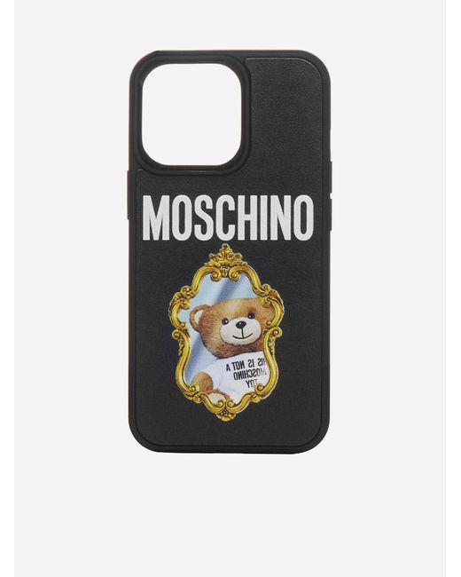 Moschino Iphone 13 Pro Cover in Black Lyst