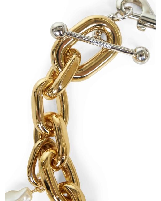 Rabanne Metallic And Two-Tone Xl Link Necklace With Punk Details