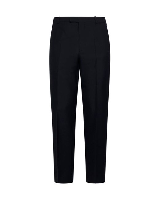 Gucci Blue Wool-Blend Trousers for men