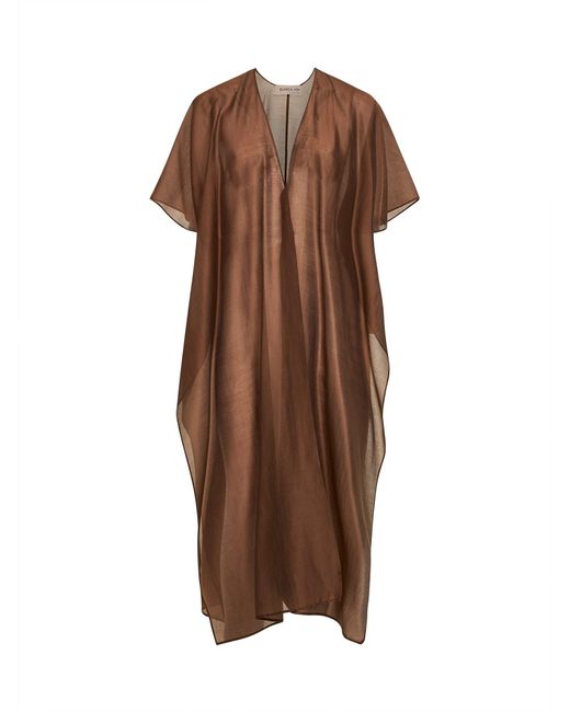 Blanca Vita Brown Chocolate Voile Sdelfa Caftan Blouse<Br