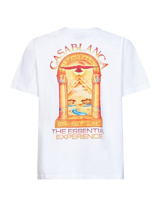 Casablanca White Jersey Hermons Mirage Arch Printed T-Shirt for men