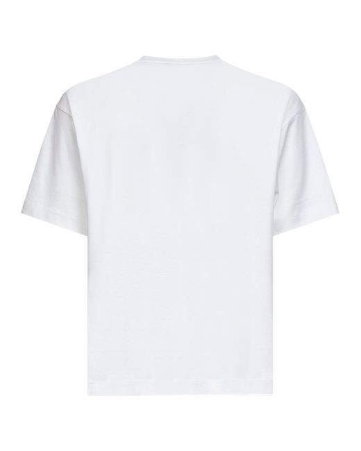 Giorgio Armani White Cotton Interlock Jersey T-Shirt for men