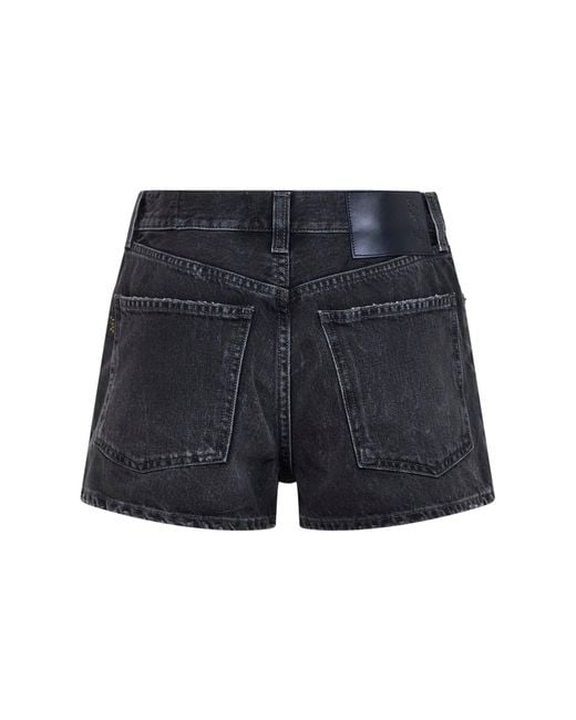 Haikure Blue Cotton Denim Brit Shorts