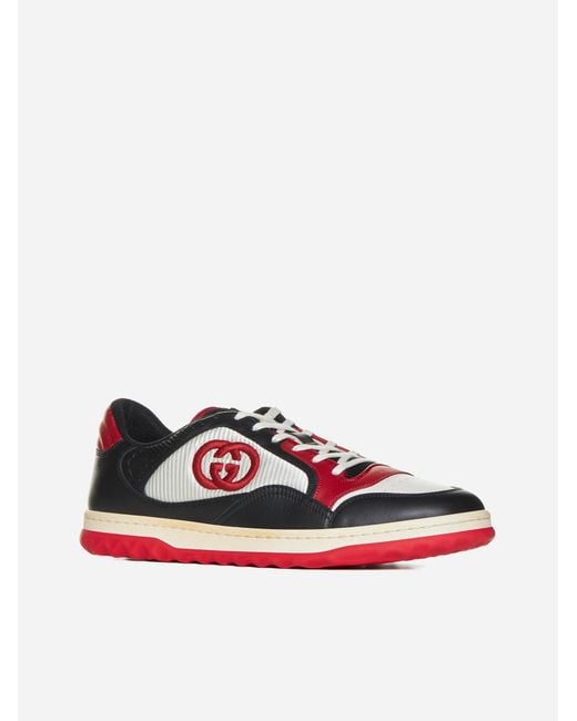 Gucci White Mac 80 Fabric And Leather Sneakers for men