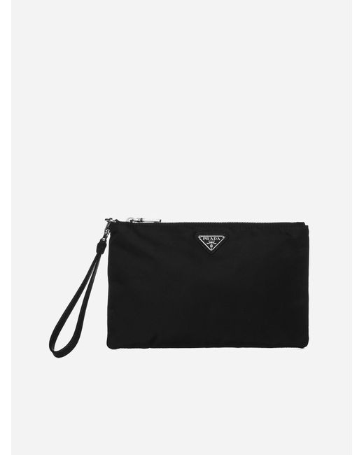 Prada Synthetic Renylon Pouch in Black for Men Lyst