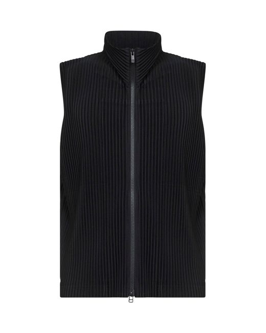 Homme Plissé Issey Miyake Black Monthly Colors April Vest for men