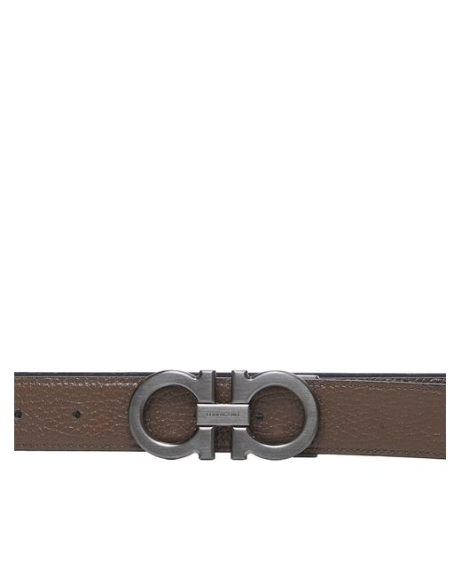 Ferragamo White Belt Gancini Reversible Leather for men