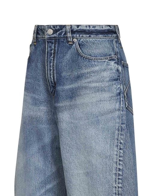 Alaïa Blue Faded Denim Rodeo Jeans