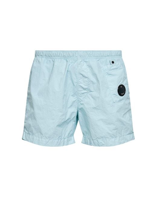 C P Company Blue Swim Shorts Flatt Nylon for men
