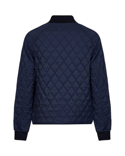 Burberry Blue Quilted Nylon Jacket for men