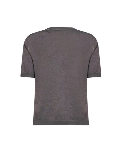 Blanca Vita Gray Viscose Blend Crewneck Sweater<Br