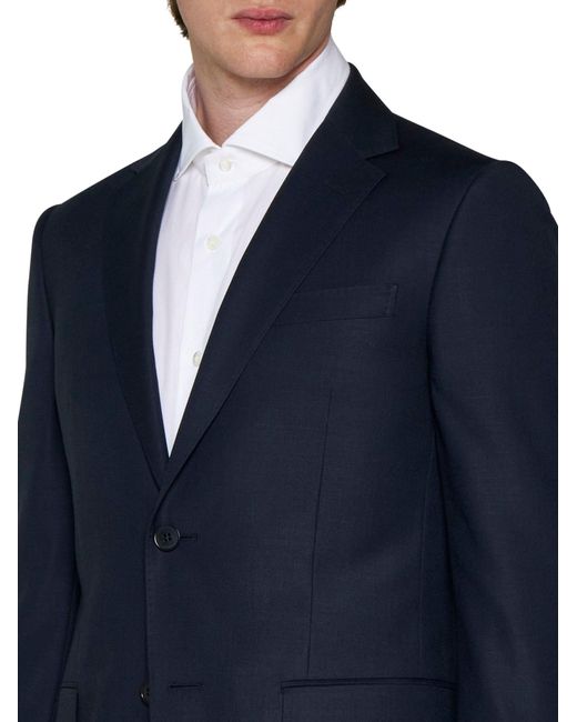 Zegna Blue Wool Single-Breasted Blazer for men