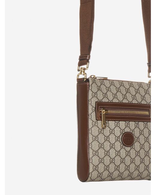 Gucci White GG Supreme Fabric Crossbody Bag for men