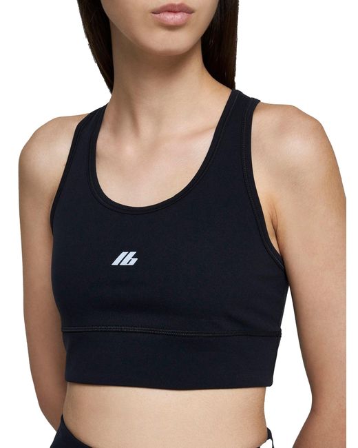 Top Sportivo Con Logo di Balenciaga in Black