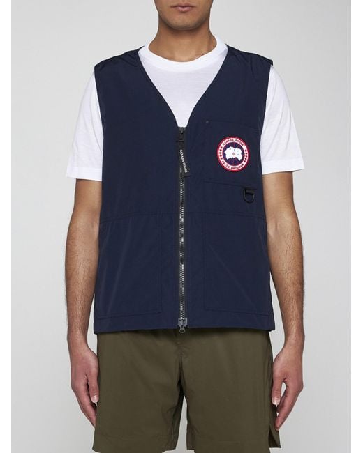 Canada Goose Blue Canmore Cotton-blend Vest for men