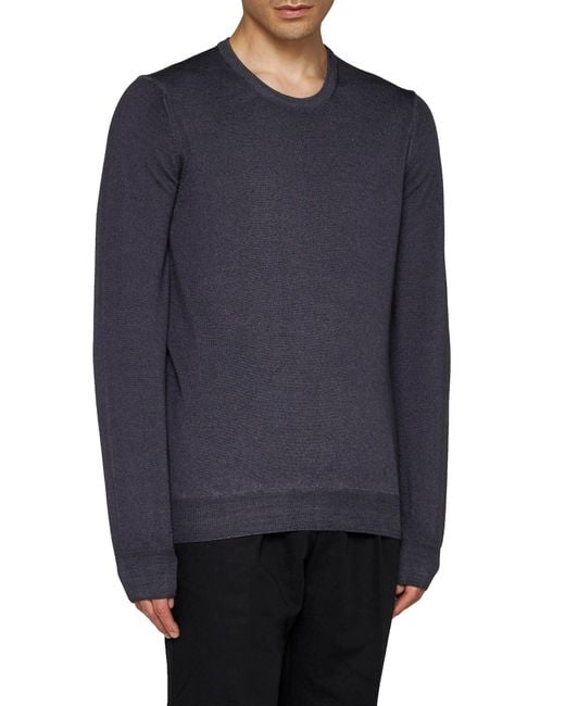 D 40 Blue Wool Crewneck Sweater for men