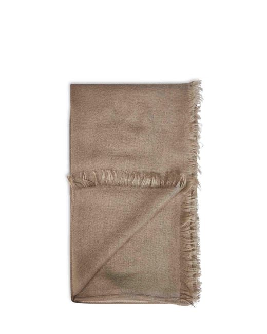 Brunello Cucinelli Natural Cashmere And Silk Scarf