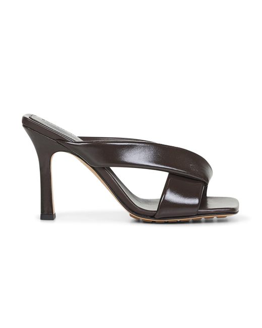 Bottega Veneta Black Shiny Calf Leather Riva Mules