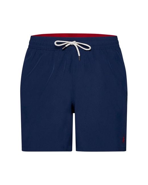 Polo Ralph Lauren Blue Logo Swim Shorts for men