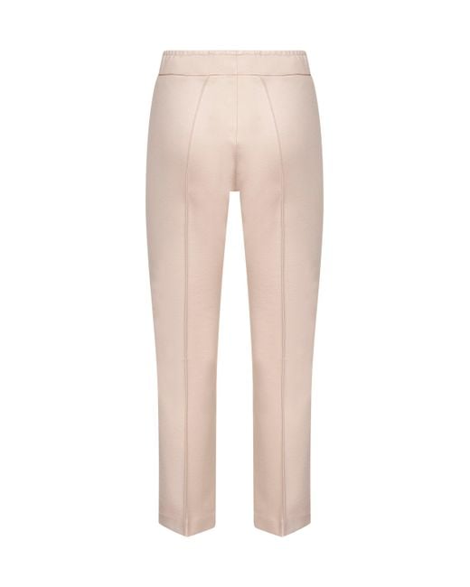 Blanca Vita Natural Cream Stretch Jersey Pioppo Trumpet Trousers
