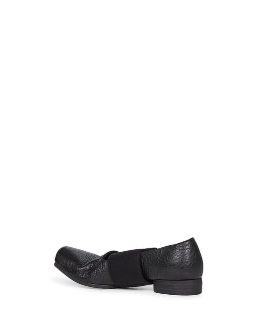 Uma Wang Black Leather Ballet Strap Ballet Flats