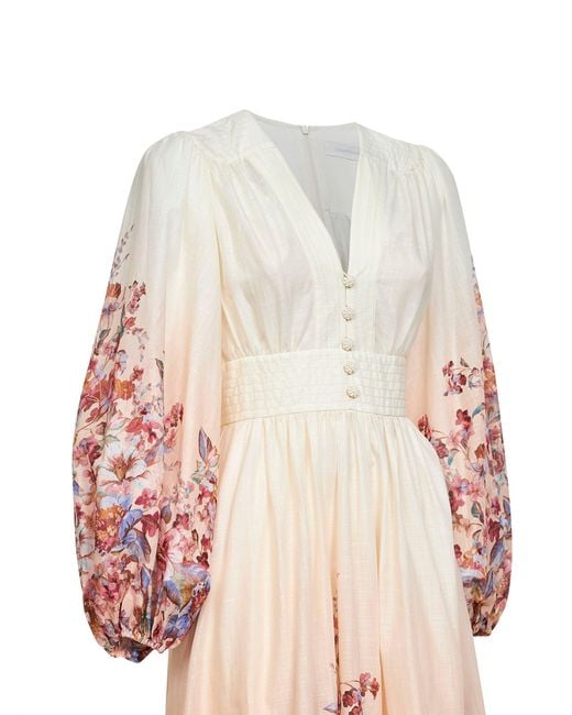 Zimmermann White Floral-Print Ivory Cotton Awaken Maxi Dress