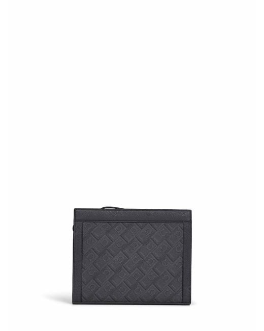 Pouch Monogram E Grigio di Ferragamo in Gray da Uomo
