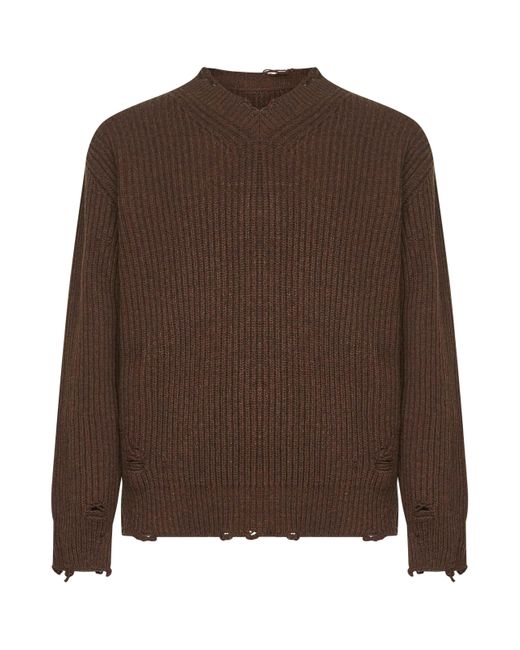 MM6 by Maison Margiela Brown Wool Blend Sweater for men