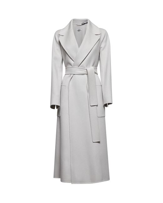 Max Mara Gray Pearl Wool Paolore Coat