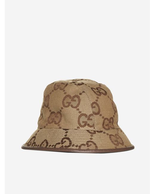 Gucci Natural GG Jumbo Canvas Bucket Hat for men