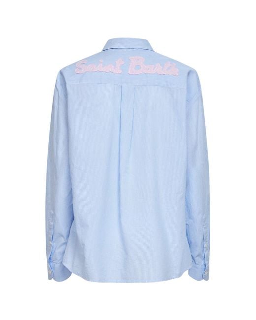 Mc2 Saint Barth Blue Cotton Shirt Brigitte