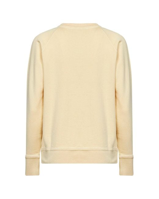 Isabel Marant Natural Light Cotton Blend Millyny Logo Sweatshirt