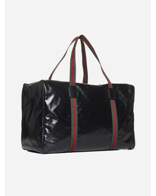 Gucci Black GG Crystal Fabric Large Travel Bag for men