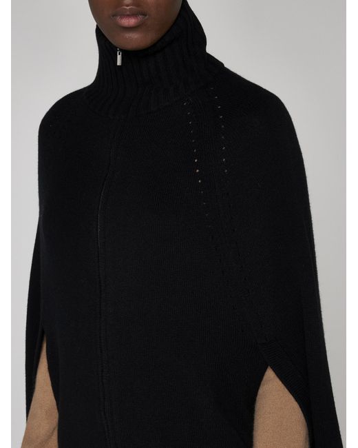 Max Mara Studio Mitico Wool And Cashmere Cardigan in Black Lyst UK