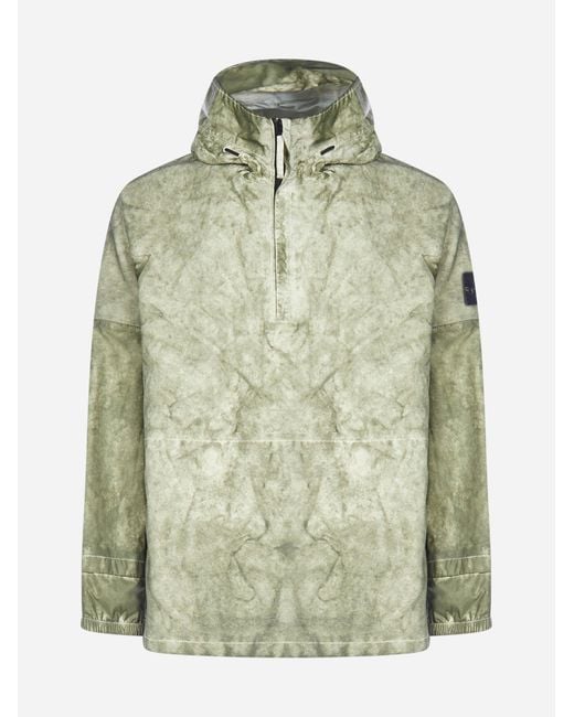 Stone Island Green Dust Membrana 3l Oxford Jacket for men