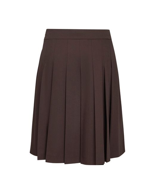 Gonna A Pieghe Gymbe di Blanca Vita in Brown