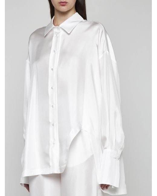 Blanca Vita White Calanthe Silk Shirt