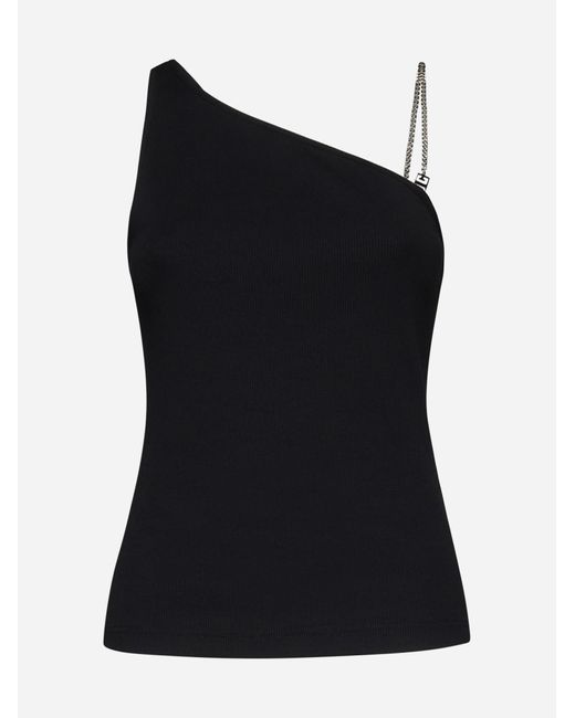 Givenchy Black 4g Chain Strap Cotton Top