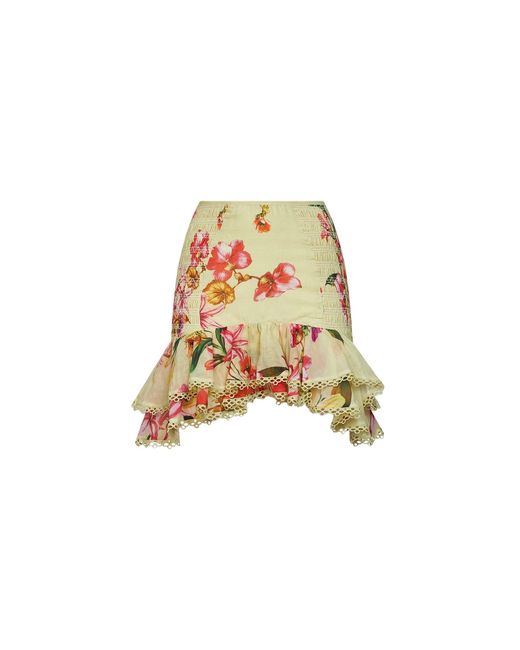 Charo Ruiz White Mini Skirt Lush Cotton