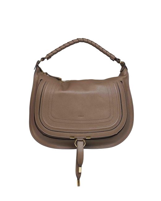 Chloé Brown Deep Taupe Marcie Small Shoulder Bag