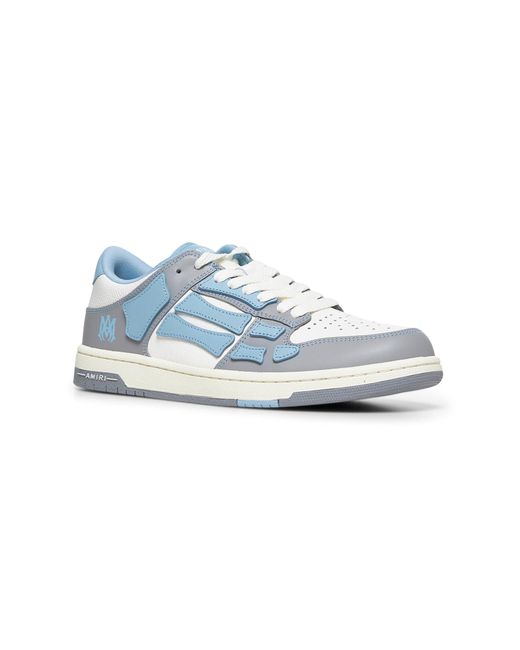 Amiri Blue Ocean Sky Varsity Skel Top Low Sneakers for men