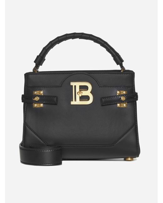 Balmain Black B-buzz 22 Leather Bag
