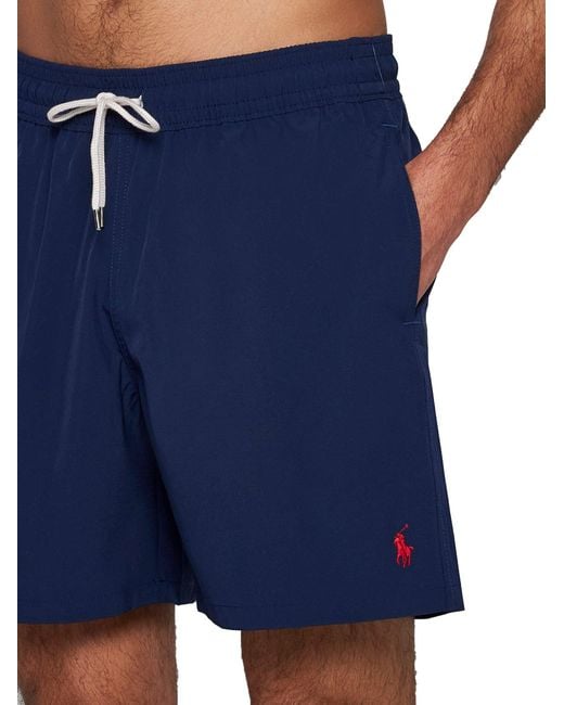 Polo Ralph Lauren Blue Logo Swim Shorts for men