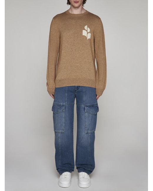 Isabel Marant Brown Evans Cotton And Wool Sweater for men