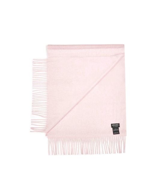 Zegna Pink Oasi Cashmere Scarf for men
