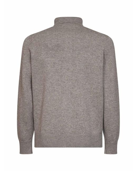 Brunello Cucinelli Gray Rock Cashmere Knit Cardigan for men