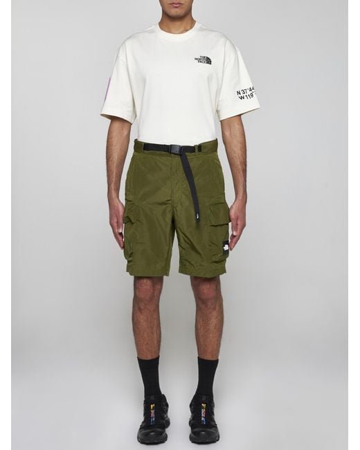 The North Face Green Technical Fabric Cargo Shorts for men